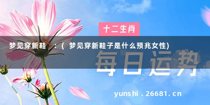 梦见穿新鞋 :(梦见穿新鞋子是什么预兆女性)